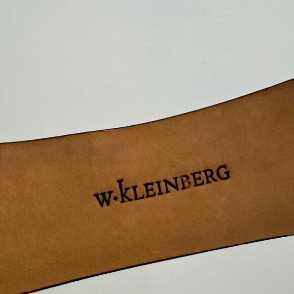W.Kleinberg Black Croc Embossed genuine leather belt main image 4